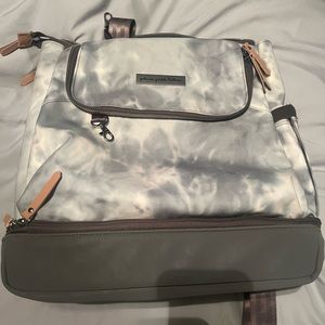 Petunia pickle bottom pivot backpack in smoke swirl tie dye